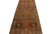 3x13 Rust and Brown Persian Hamadan Distressed Area Runner