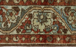 7x9 Rust and Ivory Persian Bahtiyari Distressed Area Rug