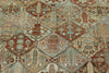 7x9 Rust and Ivory Persian Bahtiyari Distressed Area Rug