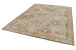 7x9 Rust and Ivory Persian Bahtiyari Distressed Area Rug