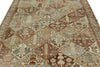 7x9 Rust and Ivory Persian Bahtiyari Distressed Area Rug