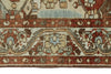 7x9 Rust and Ivory Persian Bahtiyari Distressed Area Rug