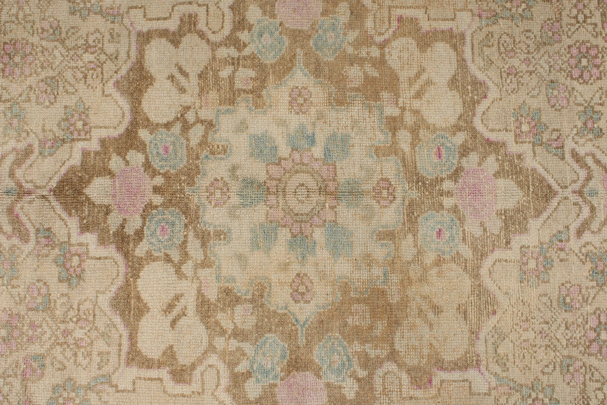 4x7 Pink and Blue Persian Traditional Rug