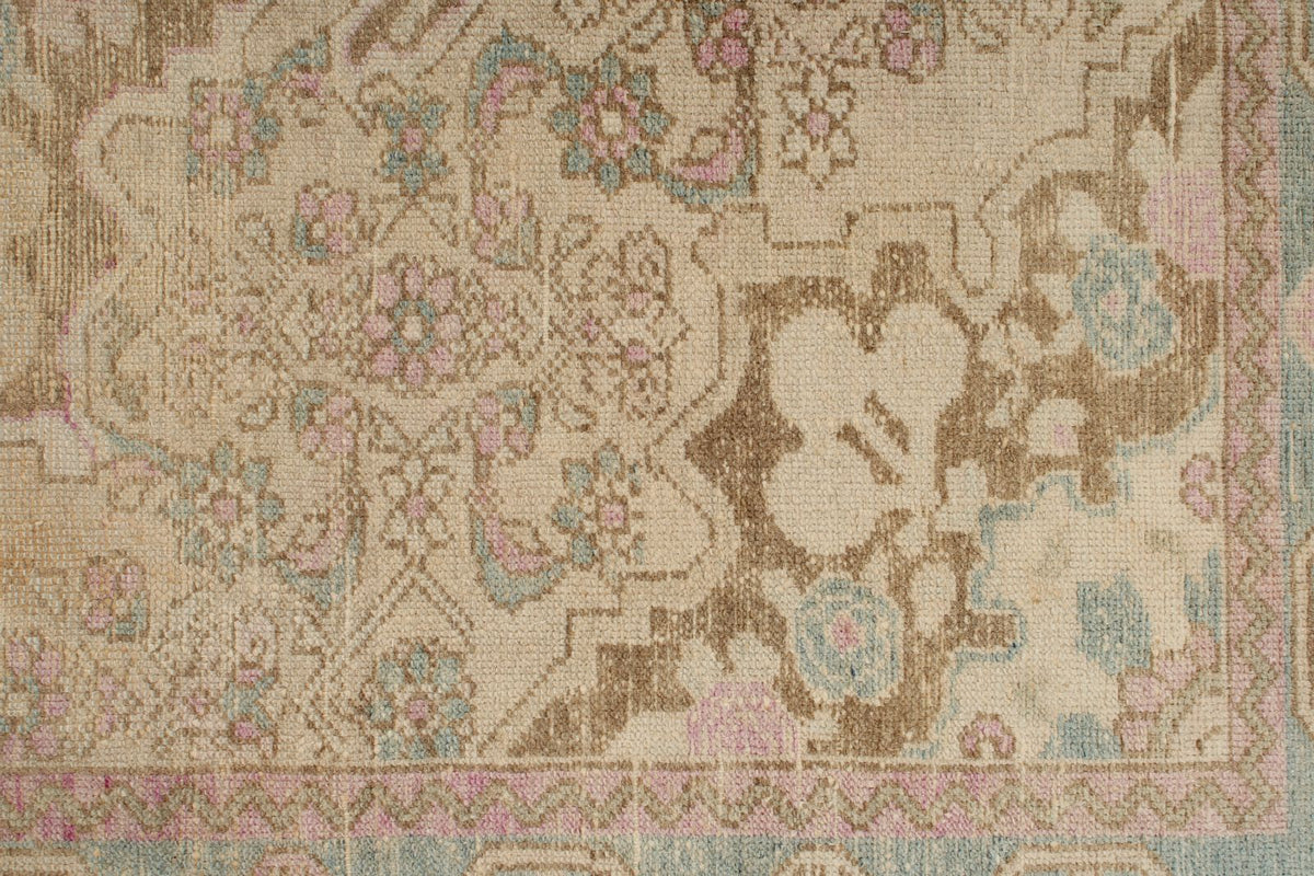 4x7 Pink and Blue Persian Traditional Rug