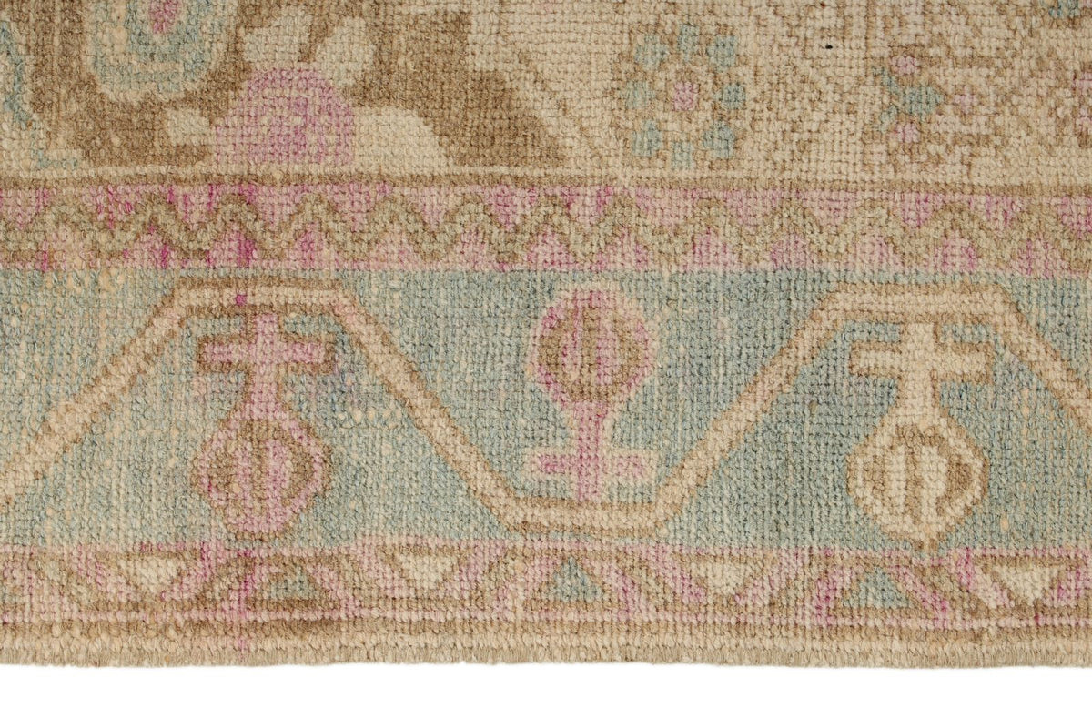 4x7 Pink and Blue Persian Traditional Rug