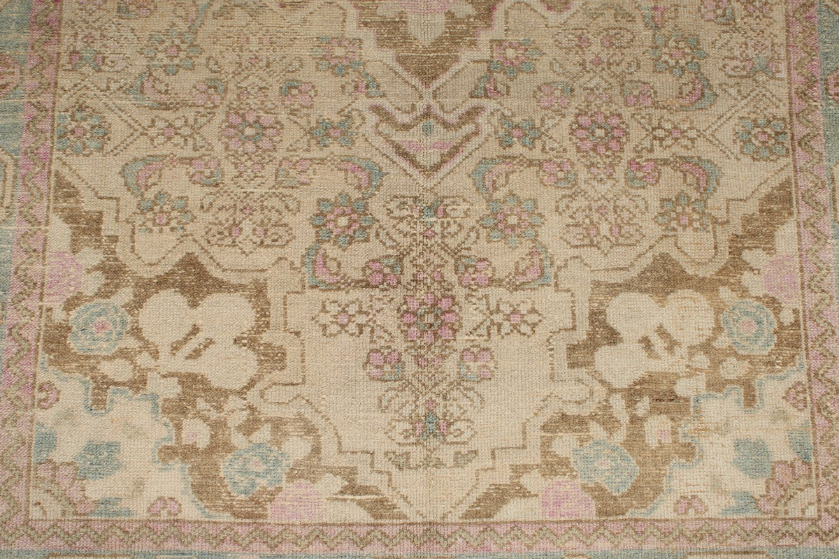 4x7 Pink and Blue Persian Traditional Rug