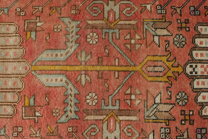 3x12 Rust and Yellow Persian Heriz Runner