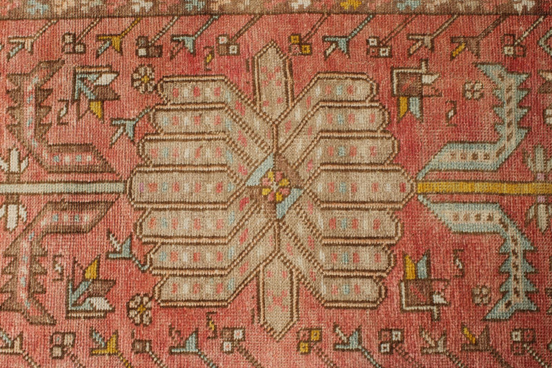 3x12 Rust and Yellow Persian Heriz Runner