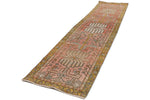3x12 Rust and Yellow Persian Heriz Runner