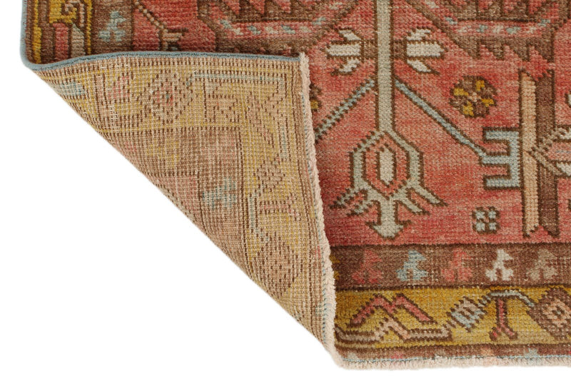 3x12 Rust and Yellow Persian Heriz Runner