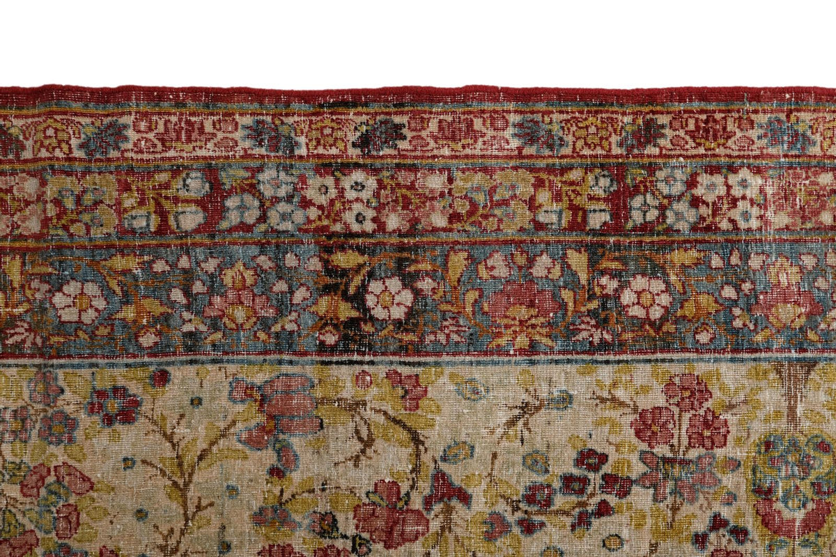 16x25 Pink and Ivory Persian Kerman Rug