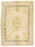 6x8 Gold and Brown Turkish Silk Rug