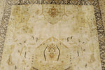 6x8 Gold and Brown Turkish Silk Rug