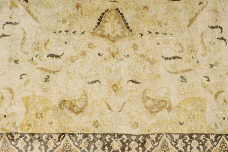 6x8 Gold and Brown Turkish Silk Rug