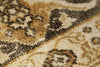 6x8 Gold and Brown Turkish Silk Rug