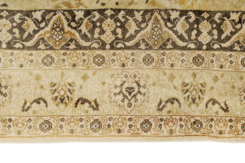 6x8 Gold and Brown Turkish Silk Rug