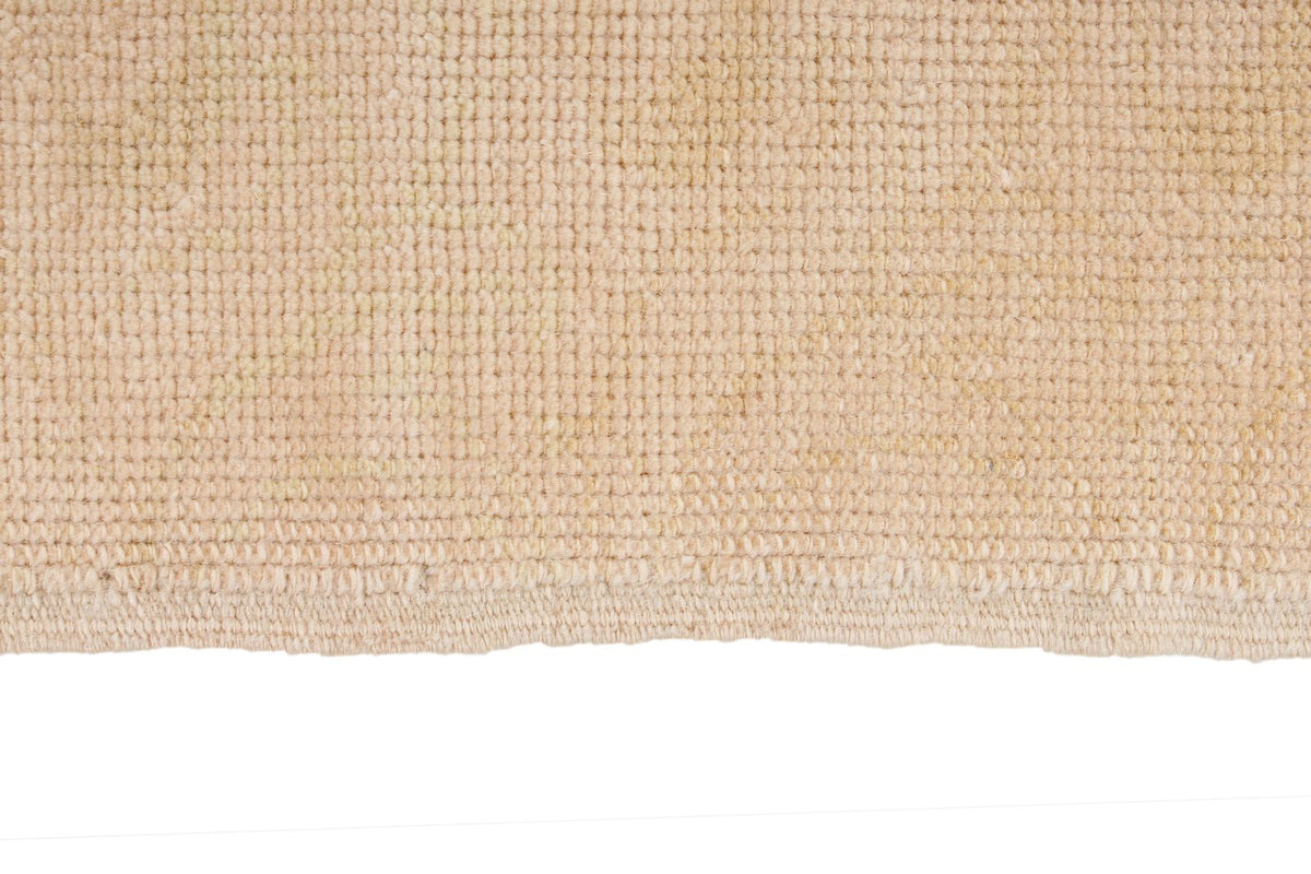 2x5 Gold and Burgundy Turkish Oushak Runner