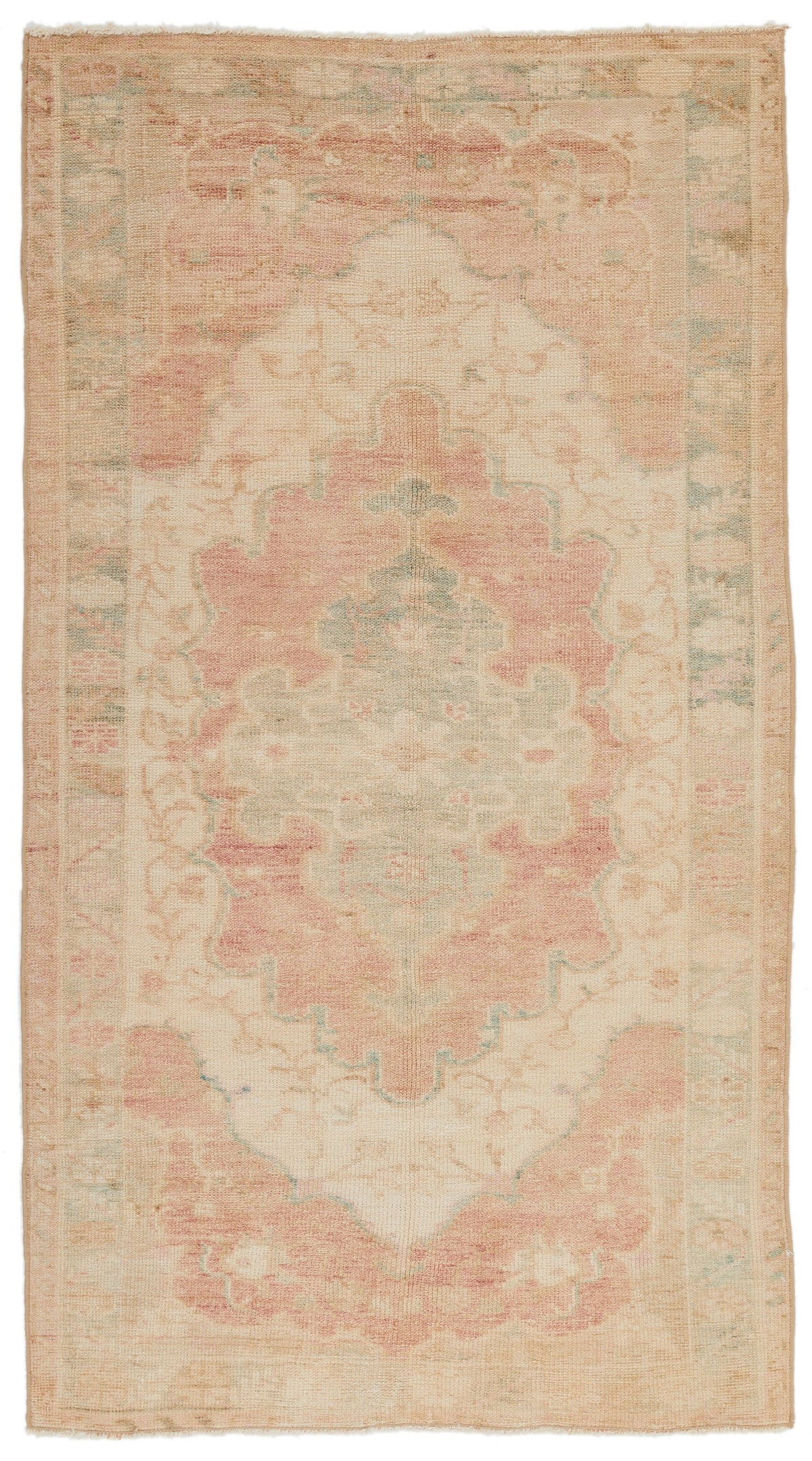 3x6 Rust and Beige Turkish Tribal Runner