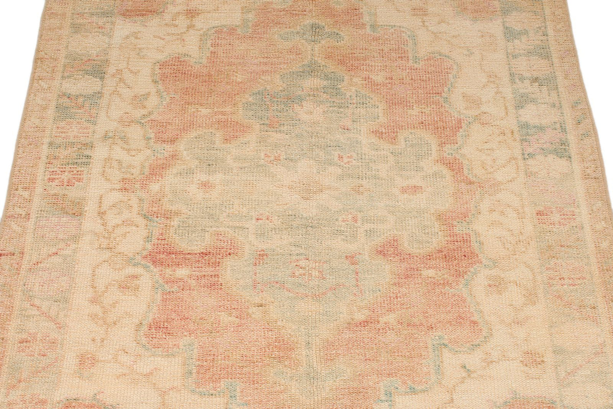 3x6 Rust and Beige Turkish Tribal Runner