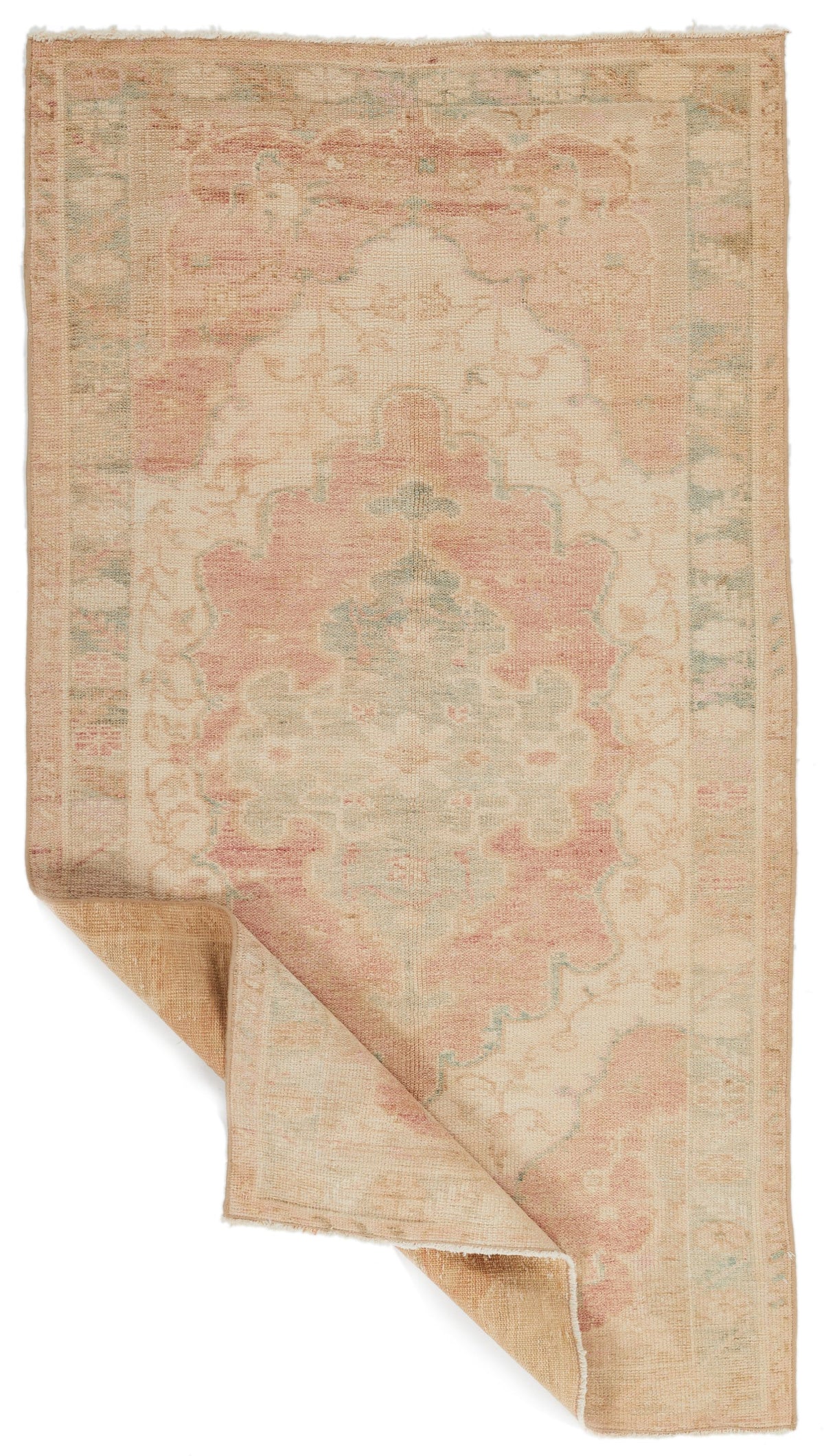 3x6 Rust and Beige Turkish Tribal Runner