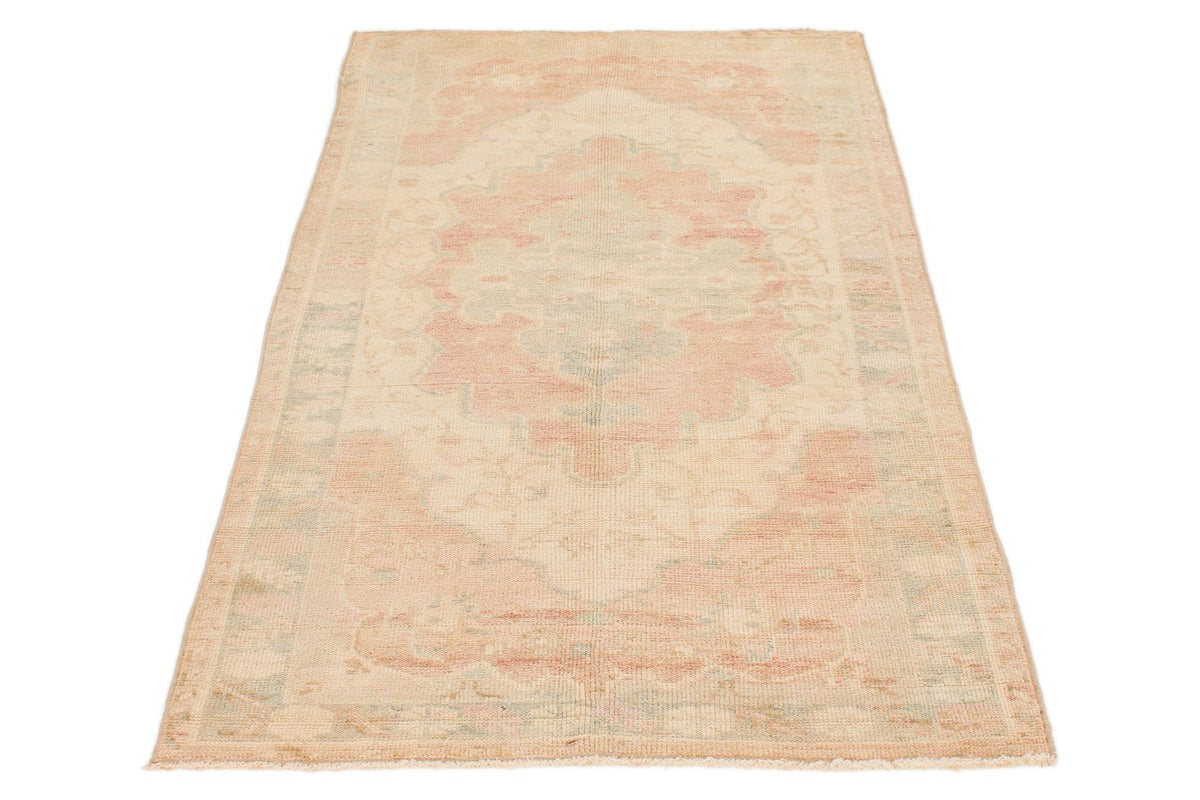3x6 Rust and Beige Turkish Tribal Runner