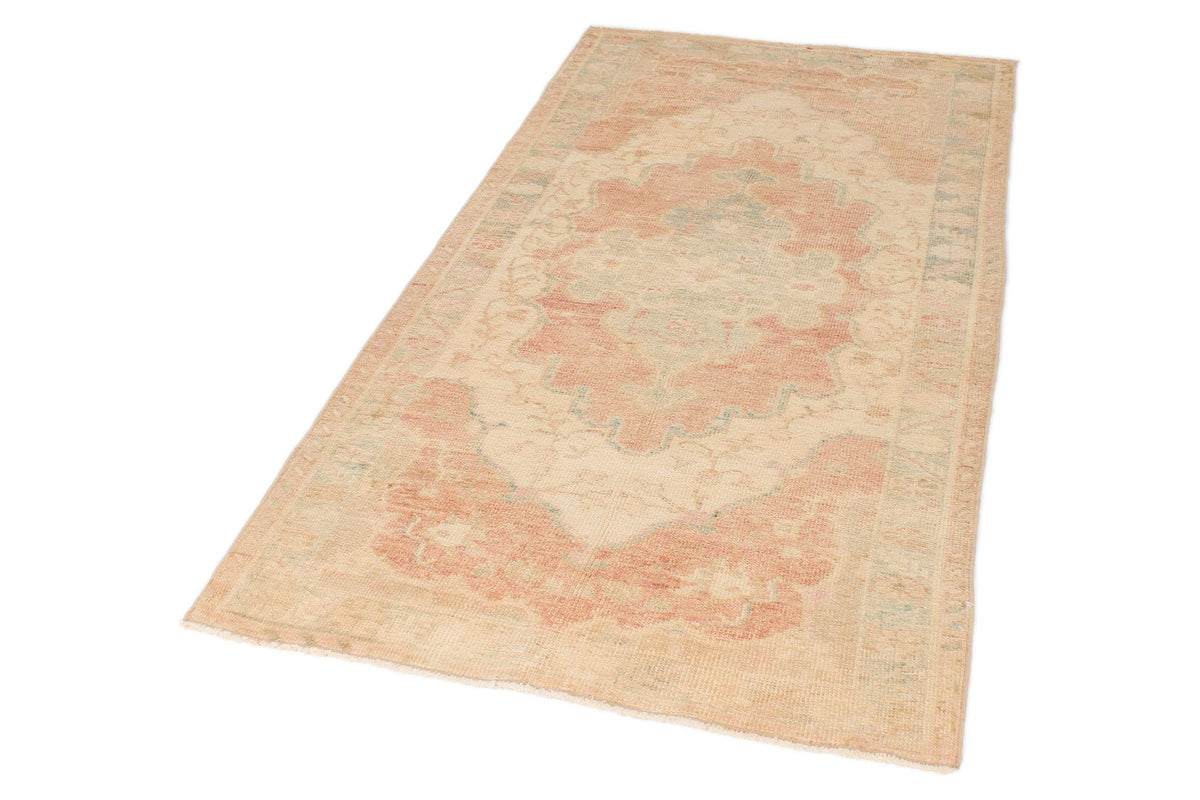 3x6 Rust and Beige Turkish Tribal Runner