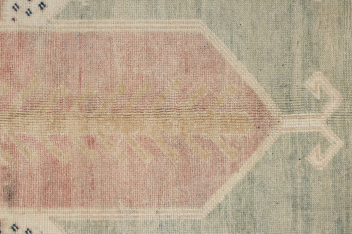 4x7 Beige and Pink Turkish Tribal Rug