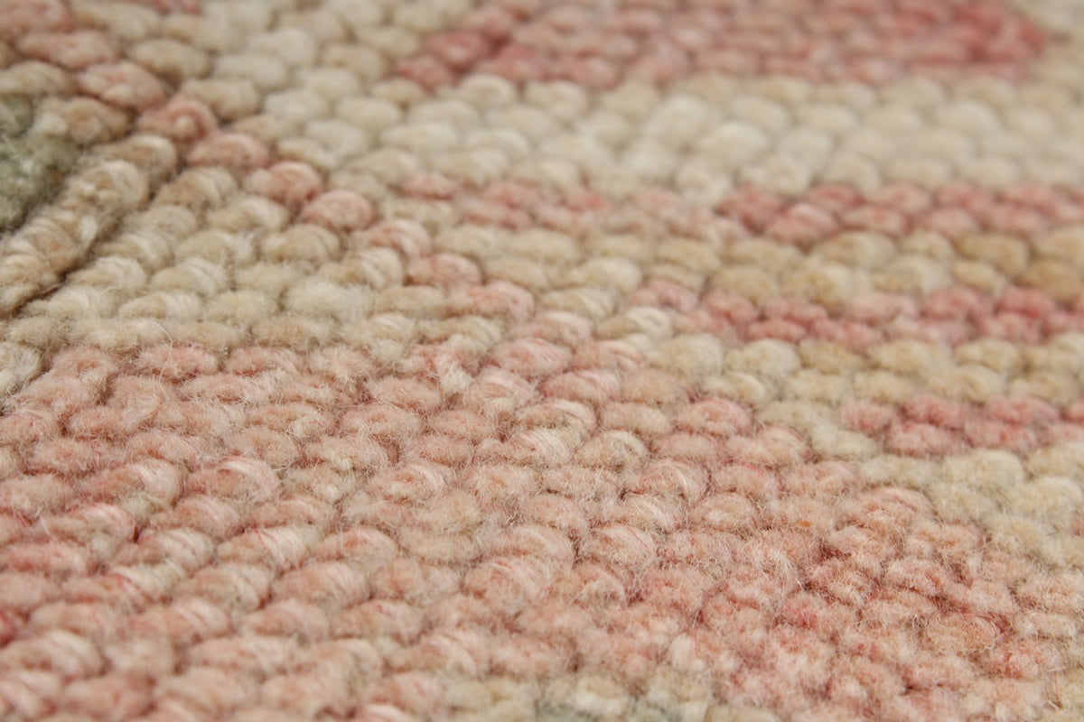 4x7 Beige and Pink Turkish Tribal Rug