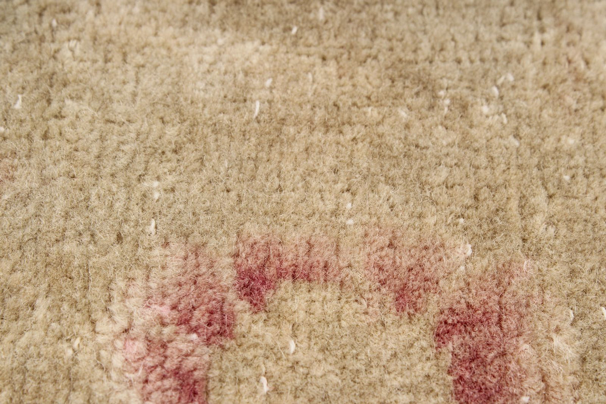 4x6 Beige and Pink Turkish Oushak Rug