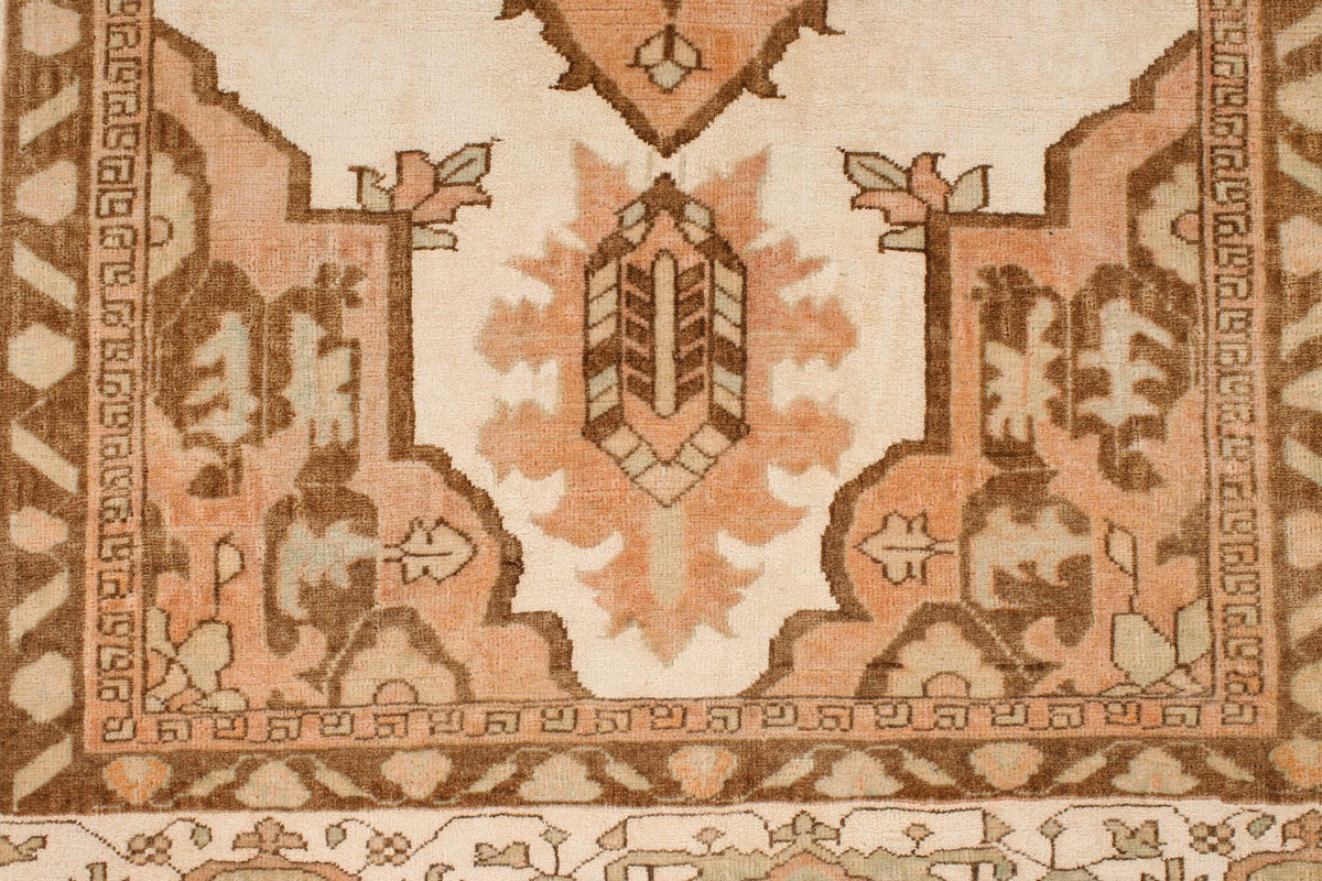 4x6 Brown and Beige Turkish Traditional Runner