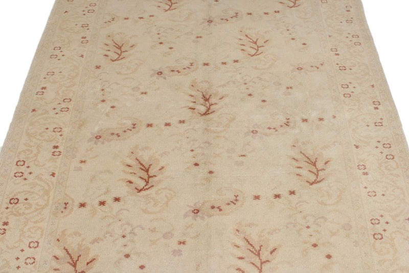 5x6 Beige Turkish Oushak Rug