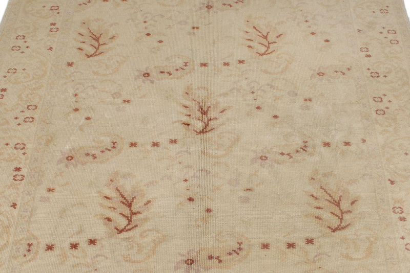 5x6 Beige Turkish Oushak Rug