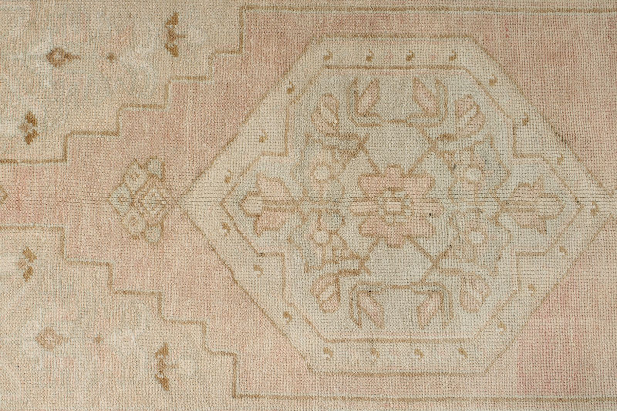4x10 Beige Turkish Tribal Runner