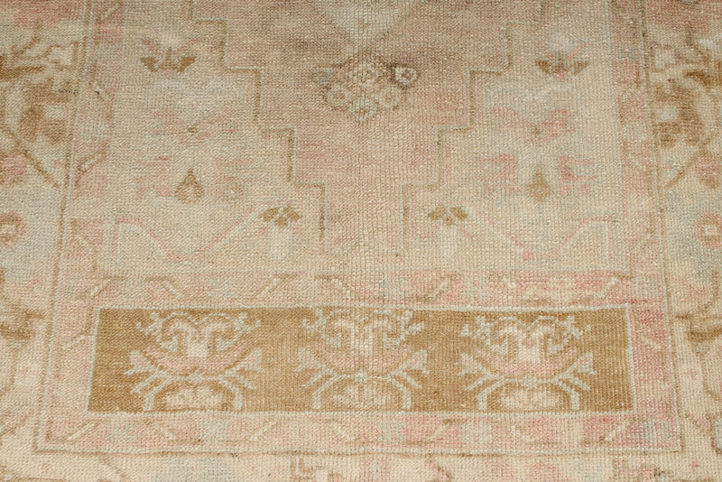 4x10 Beige Turkish Tribal Runner