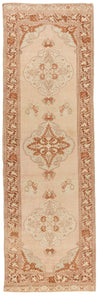 3x11 Beige and Rust Turkish Traditional Runner