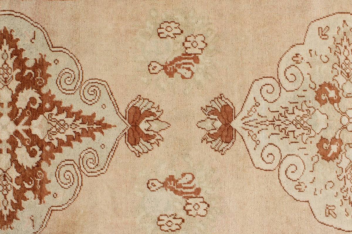 3x11 Beige and Rust Turkish Traditional Runner