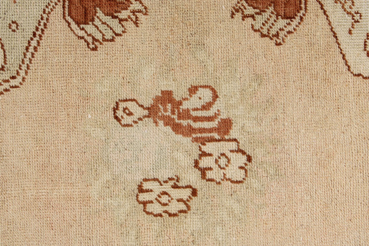 3x11 Beige and Rust Turkish Traditional Runner