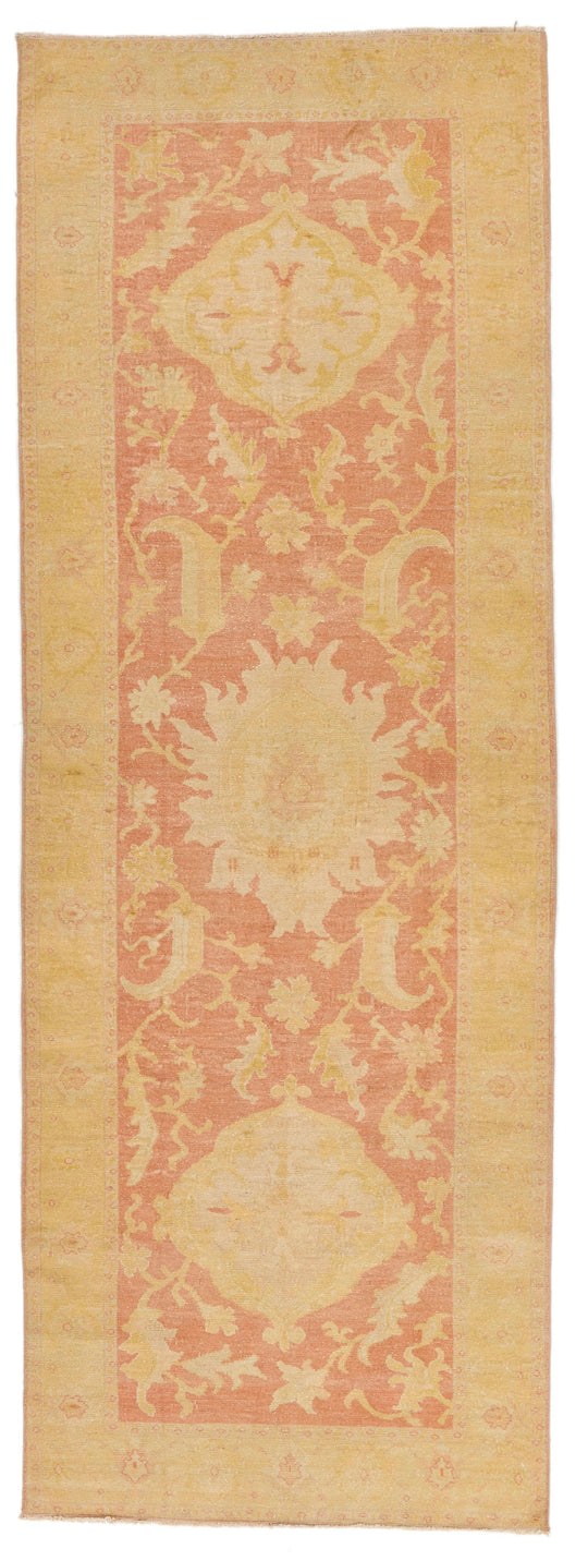4x11 Beige and Rust Turkish Traditional Runner