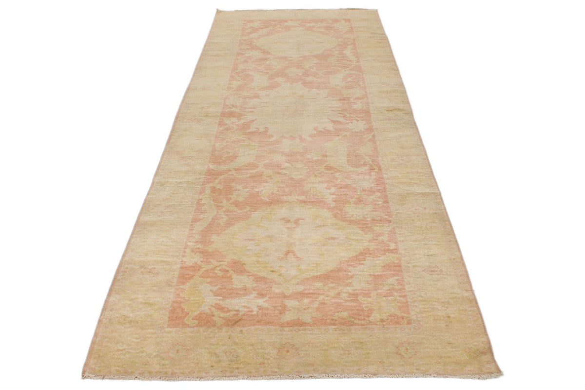 4x11 Beige and Rust Turkish Traditional Runner