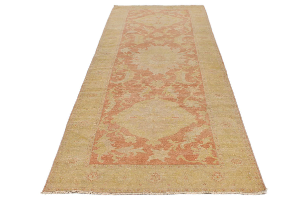 4x11 Beige and Rust Turkish Traditional Runner