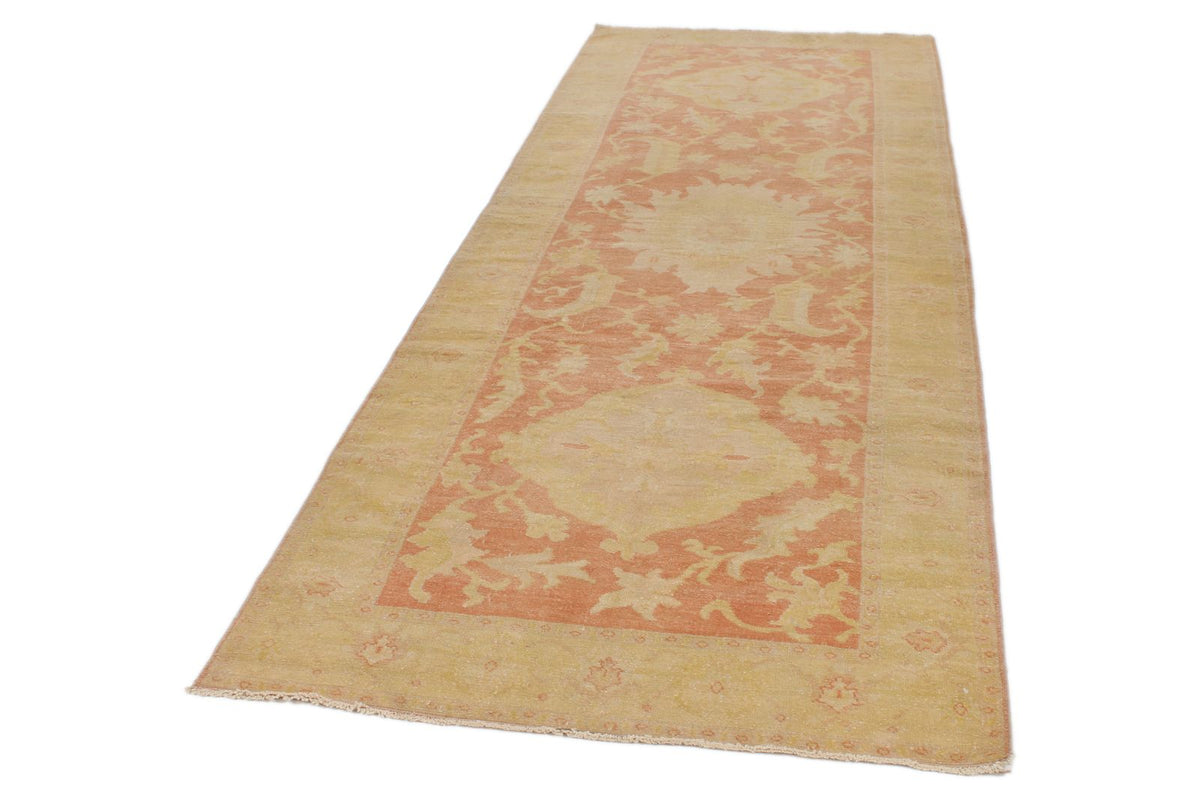 4x11 Beige and Rust Turkish Traditional Runner