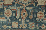 Vintage Handmade 3x16 Navy and Green Persian Malayer Distressed Area Runner