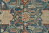 Vintage Handmade 3x16 Navy and Green Persian Malayer Distressed Area Runner