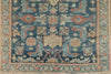 Vintage Handmade 3x16 Navy and Green Persian Malayer Distressed Area Runner