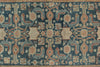 Vintage Handmade 3x16 Navy and Green Persian Malayer Distressed Area Runner
