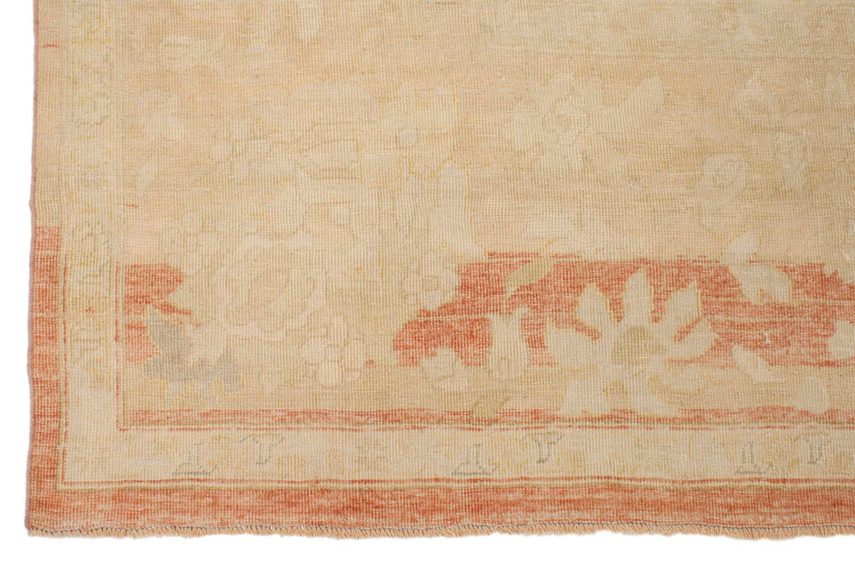 13x19 Beige and Pink Turkish Traditional Rug