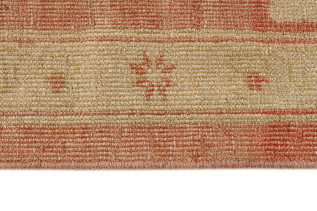 13x19 Beige and Pink Turkish Traditional Rug