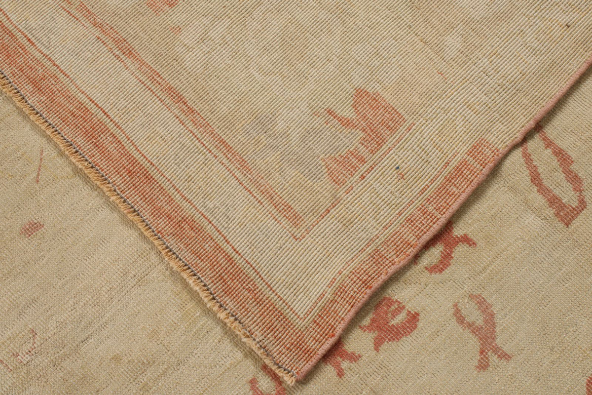 13x19 Beige and Pink Turkish Traditional Rug