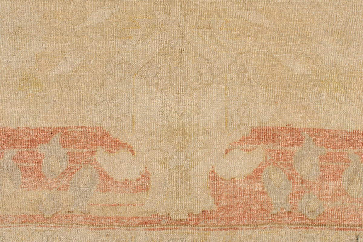 13x19 Beige and Pink Turkish Traditional Rug