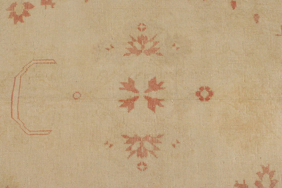 13x19 Beige and Pink Turkish Traditional Rug